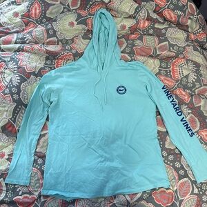 Vineyard Vines Women's Blue Hooded Tshirt